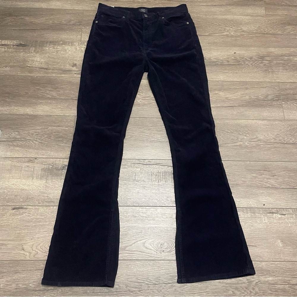 Citizens of Humanity Georgia High Rise Bootcut Flared Corduroy Navy Pants Sz 29 - Picture 2 of 12